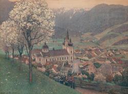 Prozession bei Mariazell., Gustav Jahn